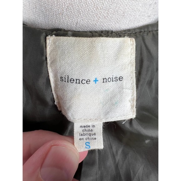 Anthropologie S Oversized Army Shacket Hooded Button Front Jacket Green Small - Picture 6 of 7